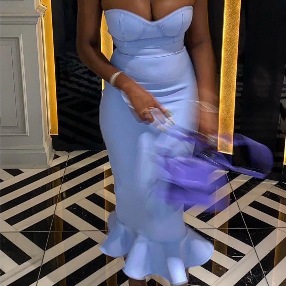 Purple Bandage Midi Dress